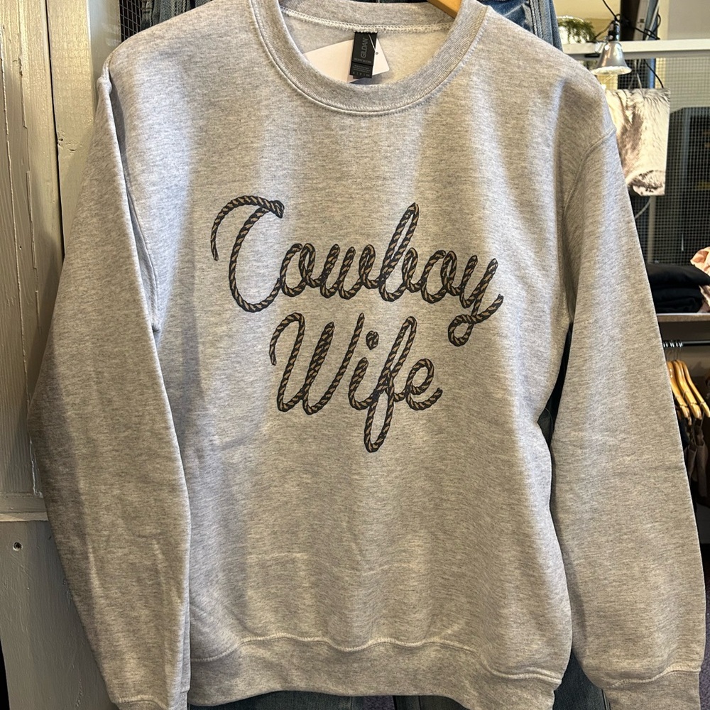 Cowboy Wife Crew Neck Sweater - Picture 2 of 6
